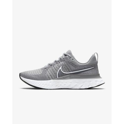 Nike React Infinity Run Flyknit 2 Shoes Gray White CT2423 001 - Size 10 Women S