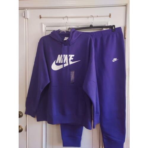 Nike Size Xxl Purple Graphic Sportswear Sweatsuit