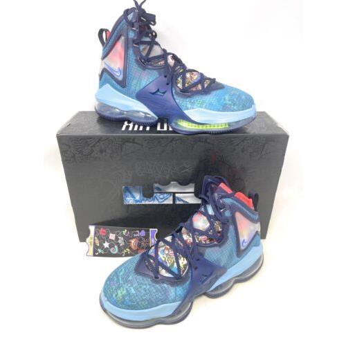 Nike Men`s Size 11 Lebron 19 Xix `fast Food` Blue Basketball Shoes CZ0203-400
