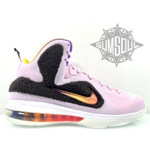 Nike Lebron IX 9 Regal Pink Multi-color Velvet Brown King OF LA DJ3908 600 sz 12