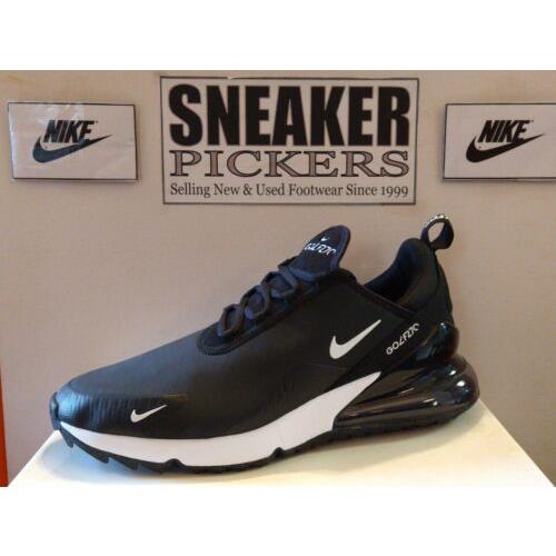 Nike Men`s Air Max 270 Golf Shoe - CK6483 001 - Black / White - Size: 12