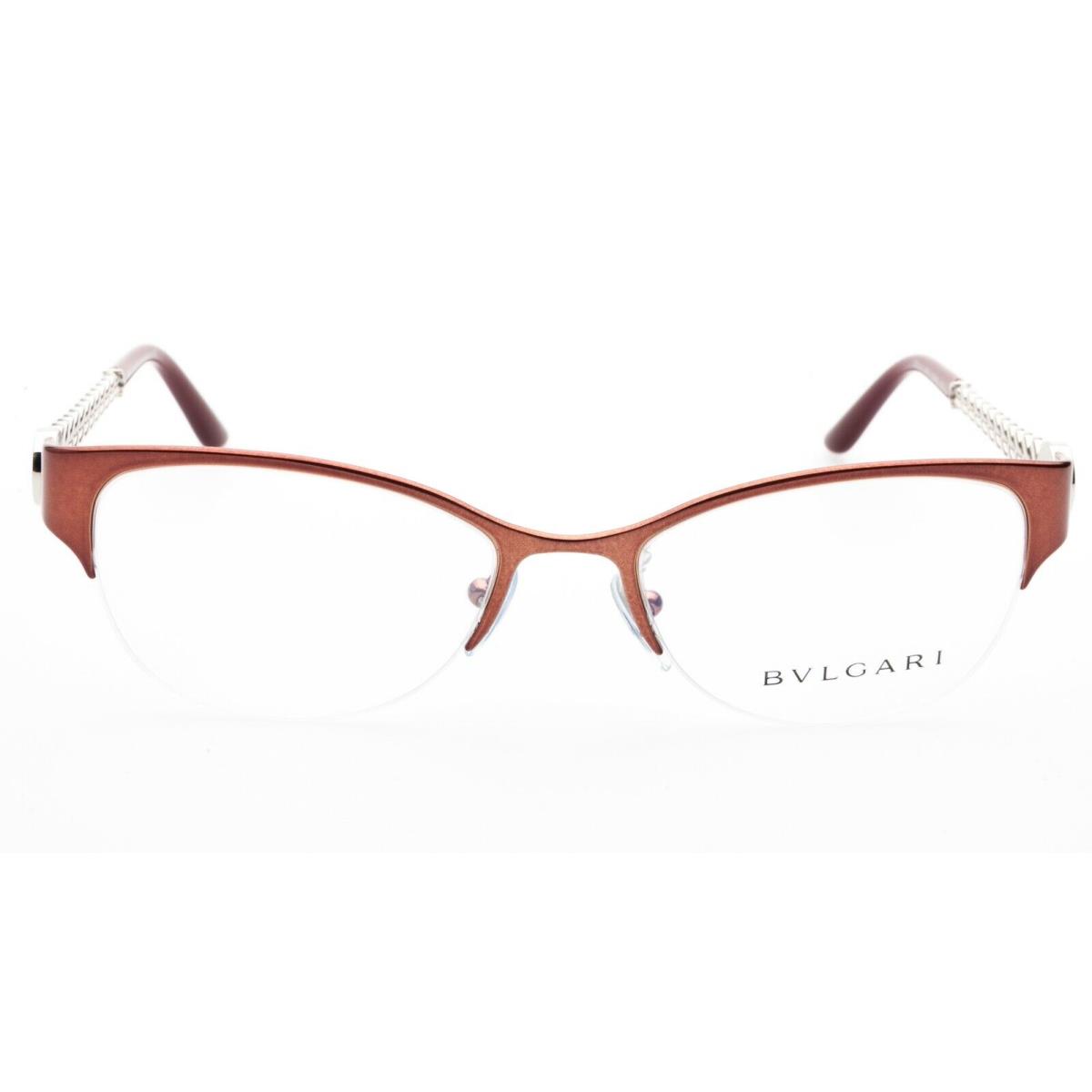 Bvlgari 2163-H 2001 Brown Eyeglasses Glasses 2163H 52-18-135 B37mm Italy