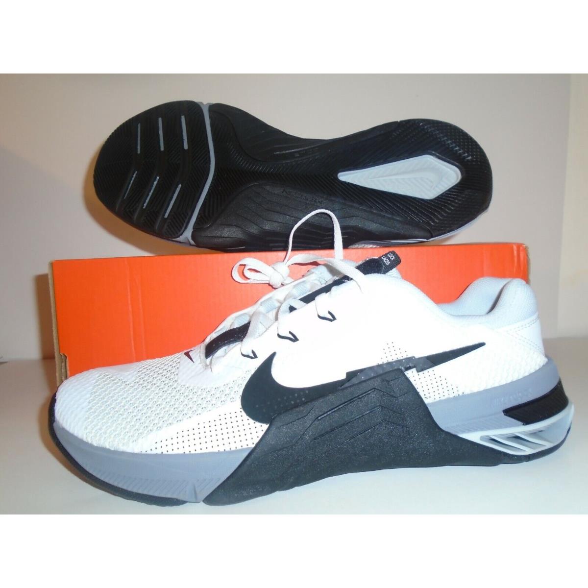 Nike Metcon 7 White Black Gray Training Shoes sz 10