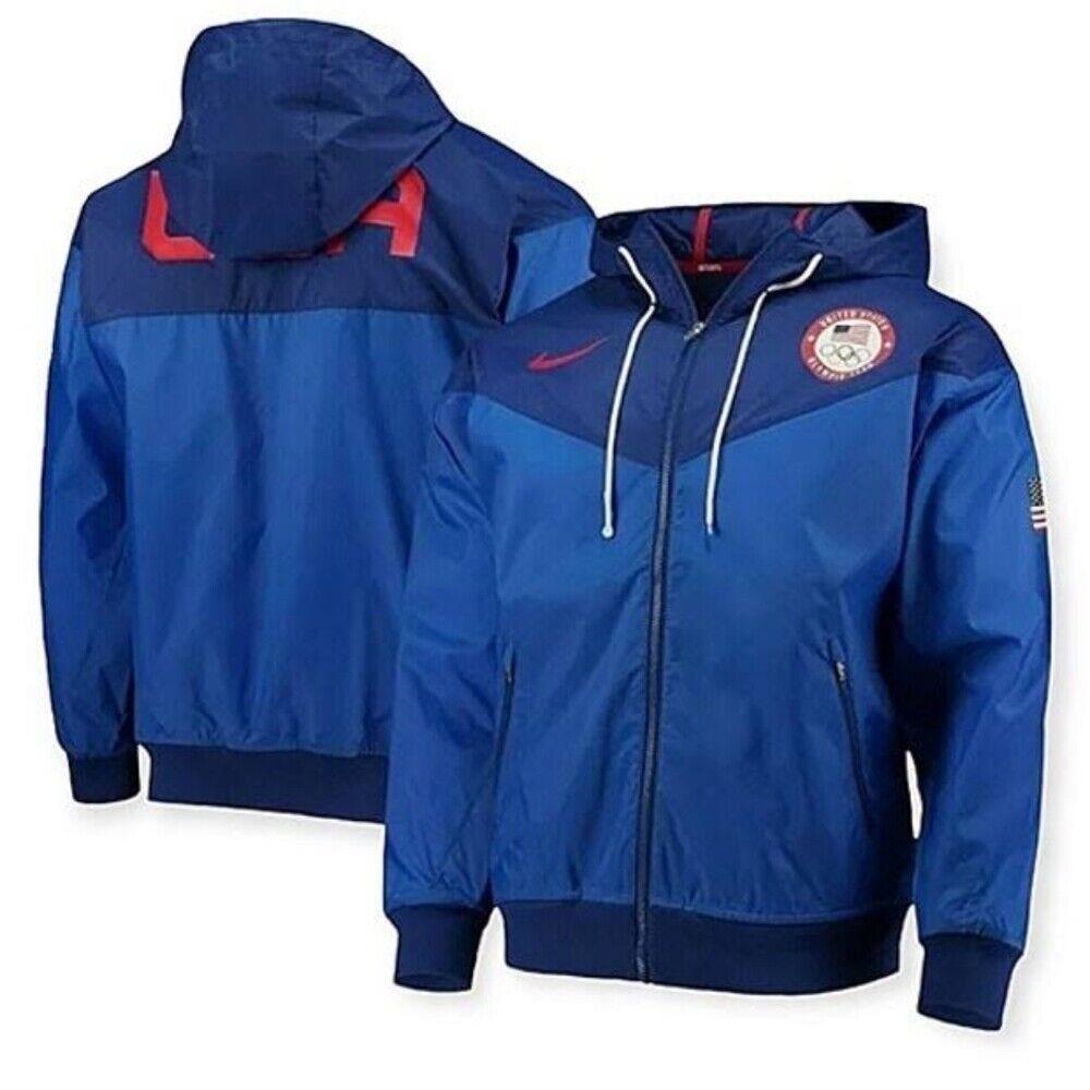 Nike Tech Pack Usa Olympics Windrunner Jacket Windbreaker Blue Red Size Small S