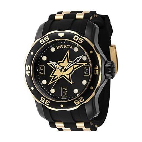 Invicta Nhl Dallas Stars Quartz Black Dial Men`s Watch 42325