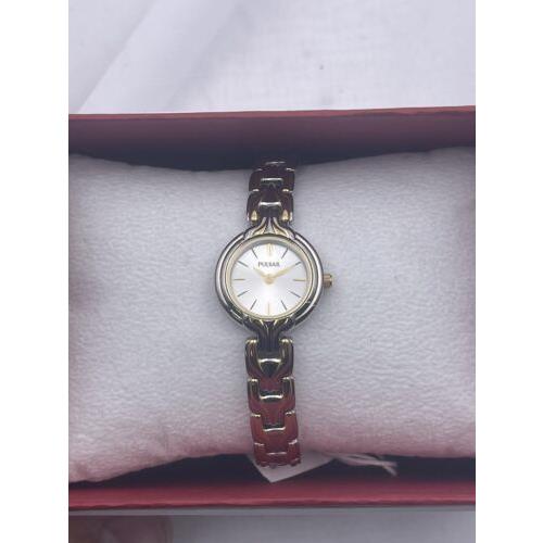 Pulsar Watch PTA462 Two Tone Gold Tone and Tag