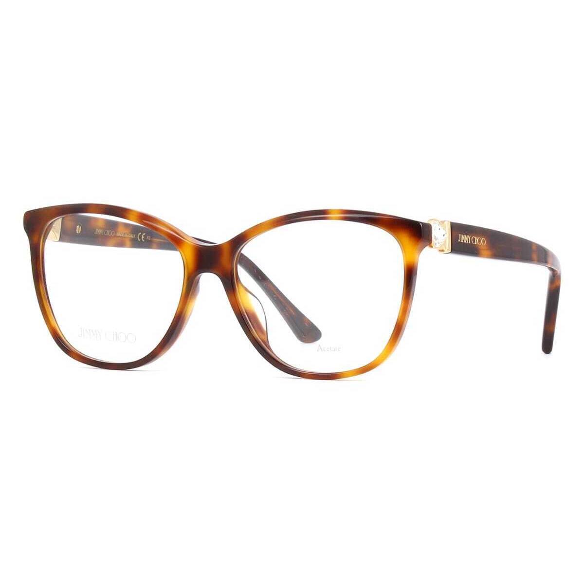 Jimmy Choo JC 318/G 0086 00 Eyeglasses Havana Frame 54 Mm