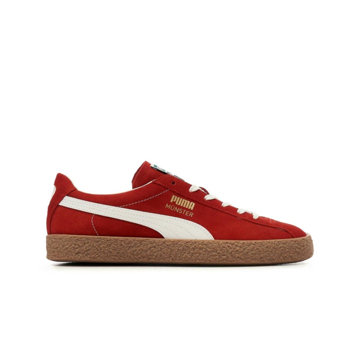 Puma Muenster OG High Risk Red-puma White Men`s Shoes 384218-02 - High Risk Red-Puma White