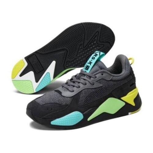 Puma rs x Highlighter 384710 02 Men`s Running Training Shoes Black Multicolor