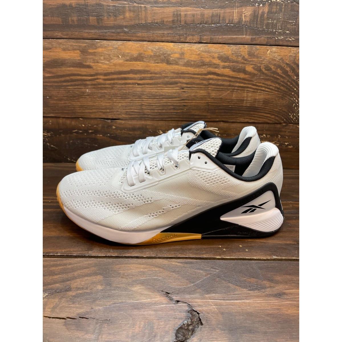 Reebok Nano X1 Men`s Crossfit Shoes FZ0634 White Black Gum