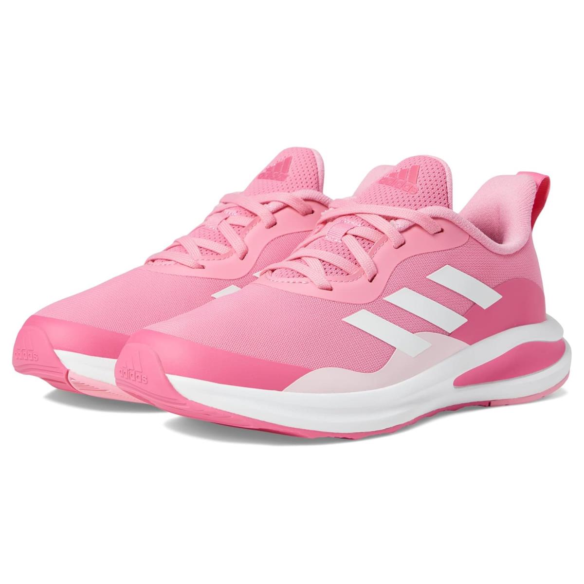 Girl`s Sneakers Athletic Shoes Adidas Kids Fortarun Little Kid/big Kid Bliss Pink/White/Pulse Magenta