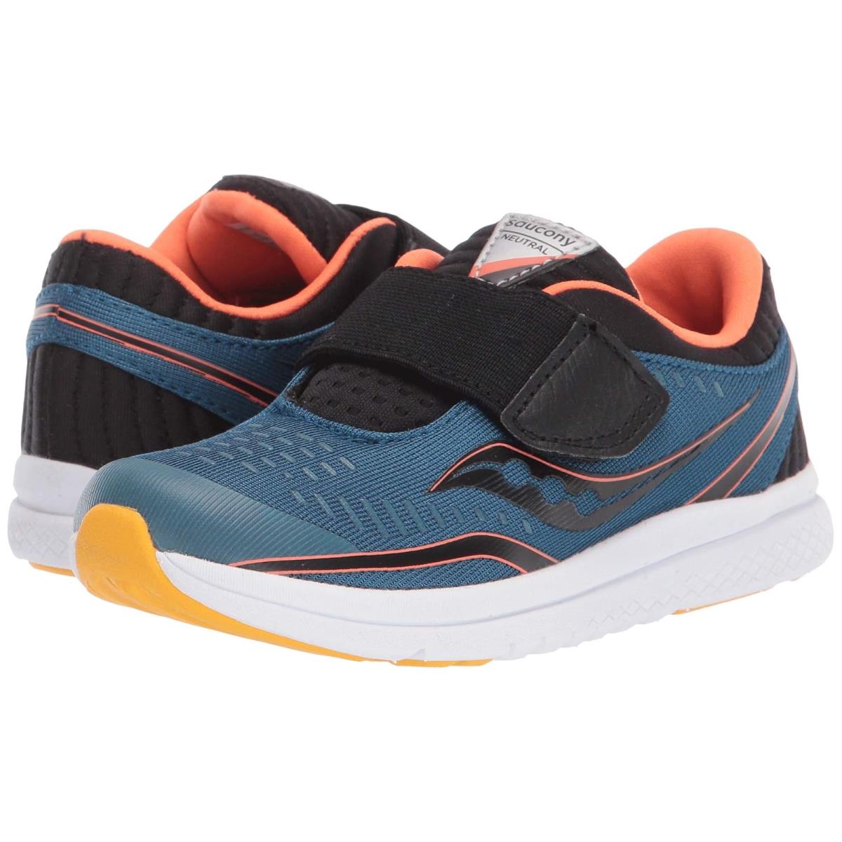 Boy`s Shoes Saucony Kids S-kinvara 11 Jr Toddler/little Kid Seaport Leather/Textile