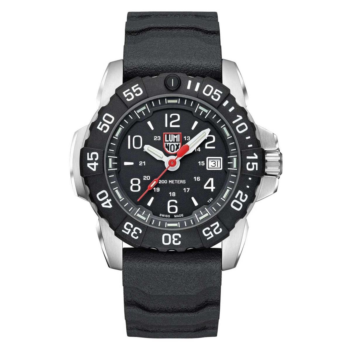 Luminox Men`s Watch Navy Seal Swiss Quartz Rotating Bezel Black Dial XS.3251.CB