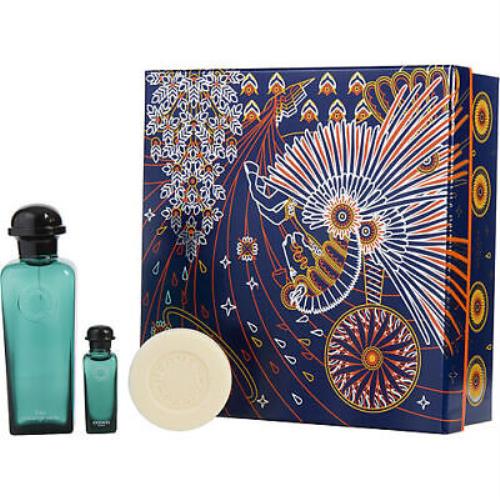Hermes D`orange Vert Eau de Cologne Spray 3.3 oz Eau de Cologne 0.25 oz Soap