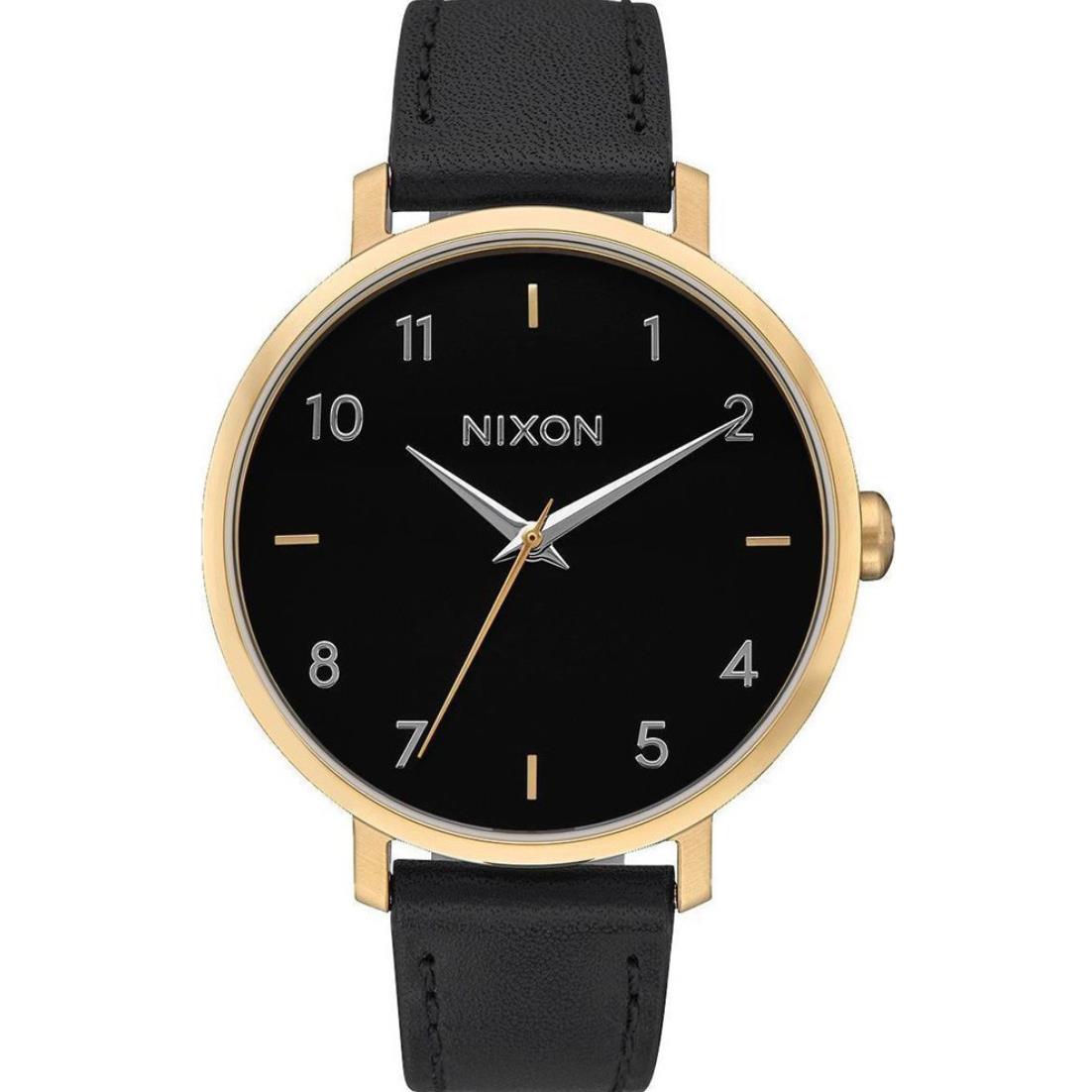 Nixon Arrow Watch 38mm Water Resistant Leather Strap A1091 513