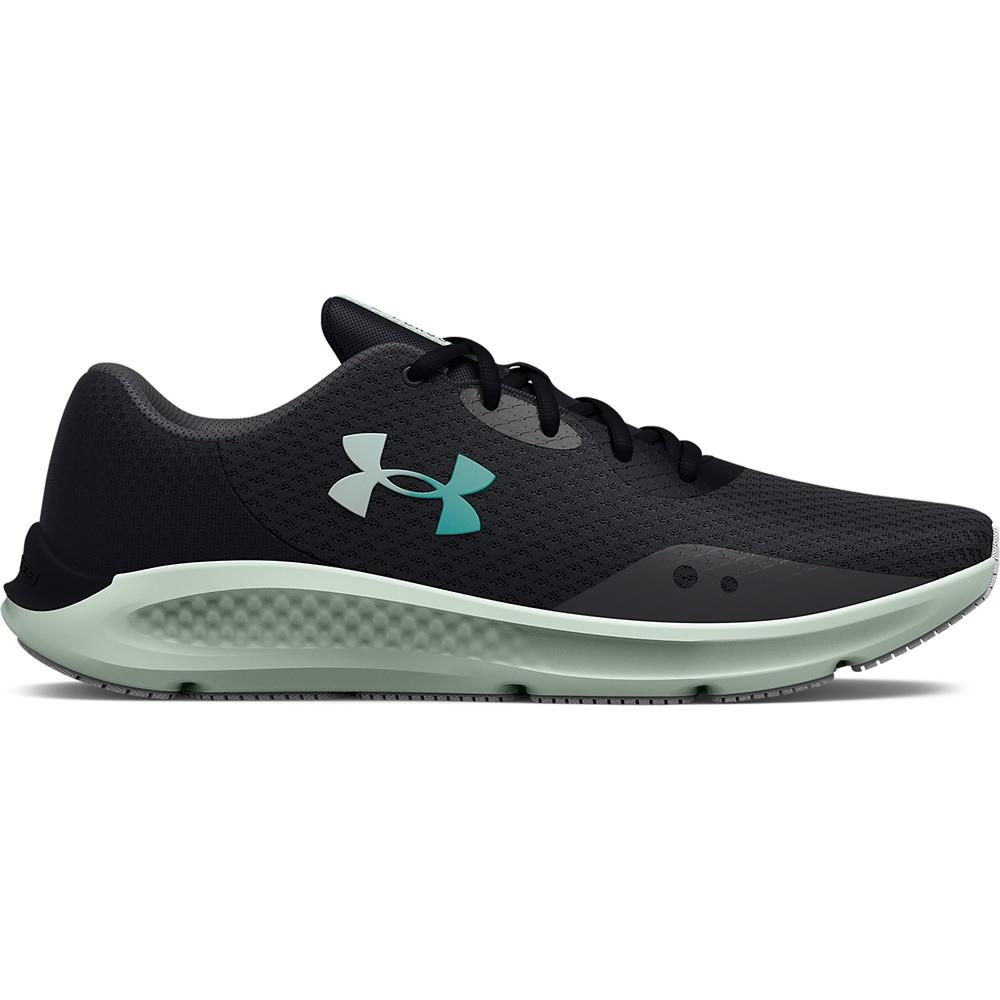 Under Armour 3024889 Womens UA Charged Pursuit 3 Training Running Athletic Shoes Jet Gray/Sea Mist