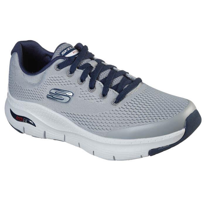 Mens Skechers Arch Fit Engineered Navy/grey Mesh Shoes