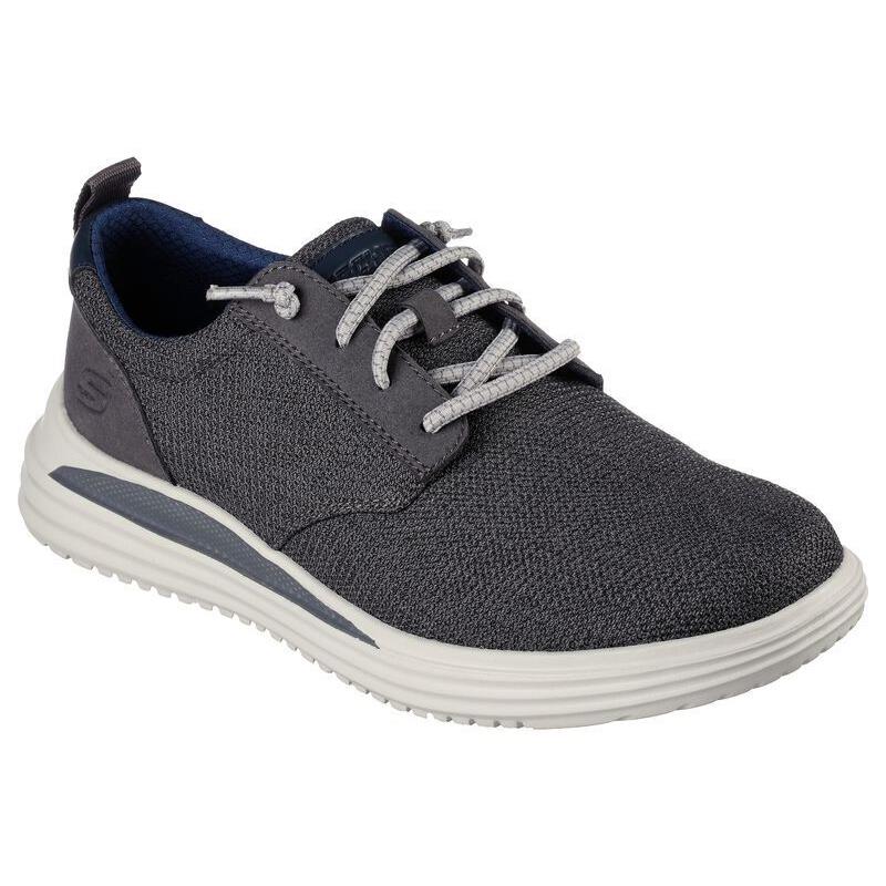 Mens Skechers Proven-gladwin Charcoal/gray Fabric Shoes