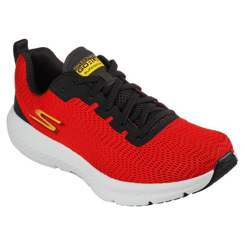 Mens Skechers GO Run Supersonic Red/black Mesh Shoes