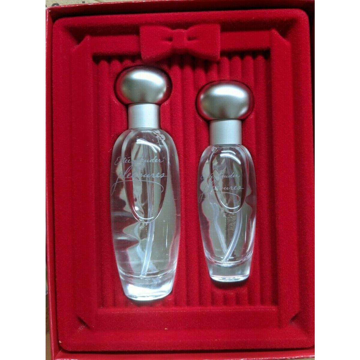 Estee Lauder Pleasures 1+0.5 oz=1.5oz Parfum Perfume Duet Gift Set Holiday Edp 1