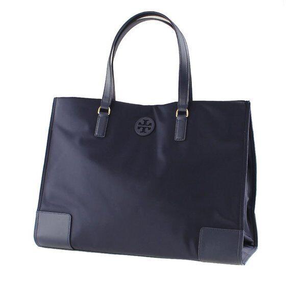 Tory Burch Nylon Large Tote Lightweight Shoulder Handbag Holiday Special Deal Navy