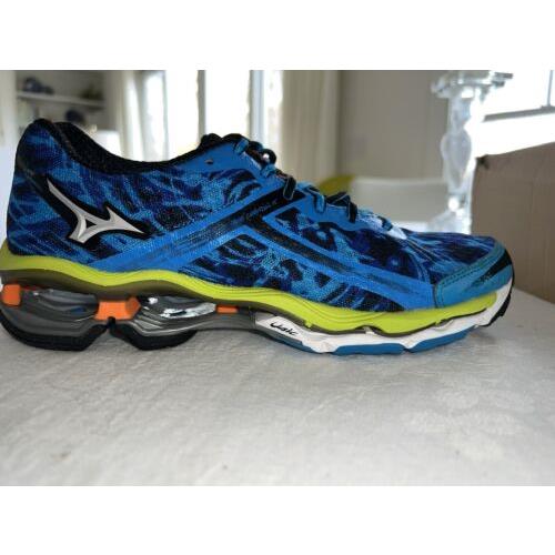 Mizuno Wave Creation 15 Running Shoes Mens Size 7 Blue Black Lime