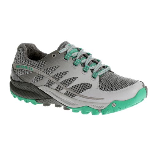 Merrell Women`s All Out Charge Trail Running Shoe Light Grey/green US Size 5M