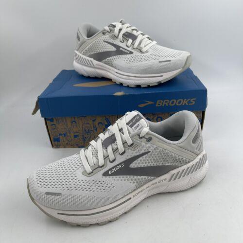 Brooks Adrenaline Gts 22 Running Shoes White Lt Grey - Size 9.5