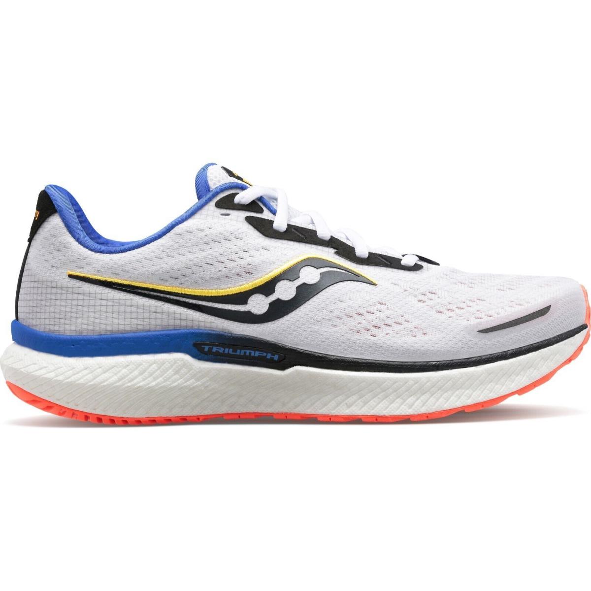 Mens Saucony Triumph 19 Running Shoes White / Blue Vizi Sz 10 S20678-84 - Black