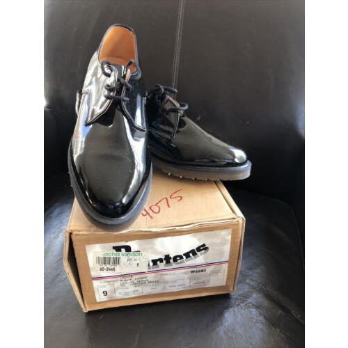 Dr. Martens Style W6880 Shoes Made England 1990s Black Plain Welt Parent Leather