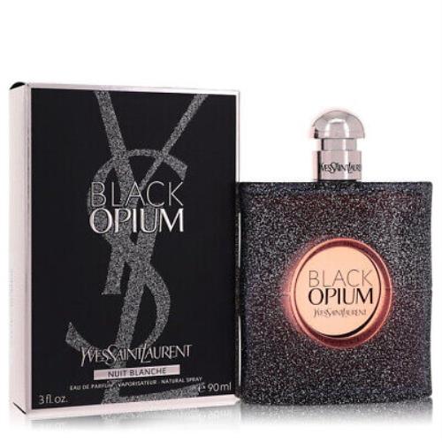 Black Opium Nuit Blanche Perfume 3 oz Edp Spray For Women by Yves Saint Laurent