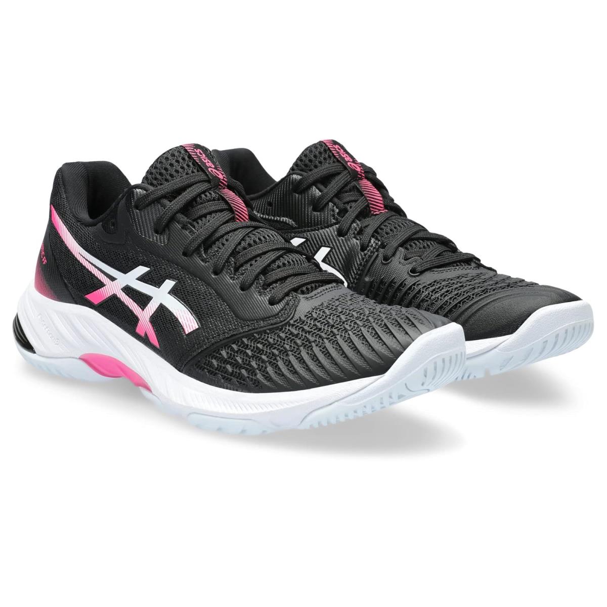 Woman`s Sneakers Athletic Shoes Asics Netburner Ballistic FF 3 Black/Hot Pink
