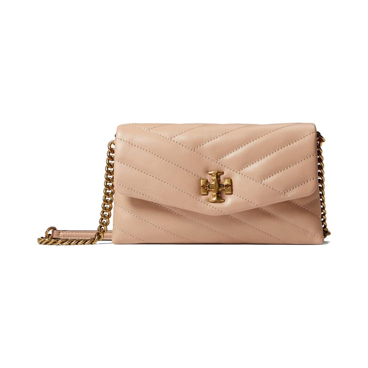 Tory Burch Kira Wallet On A Chain Woc Leather Crossbody Bag Devon Sand