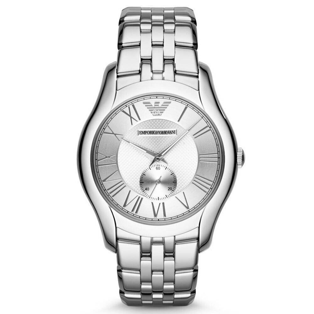 Emporio Armani AR1788 Men`s Silver Dial Stainless Steel Bracelet Watch