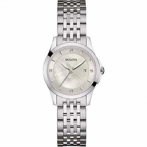 Bulova 96P160 Diamond 28MM Women`s Crystal Stainless Steel Watch
