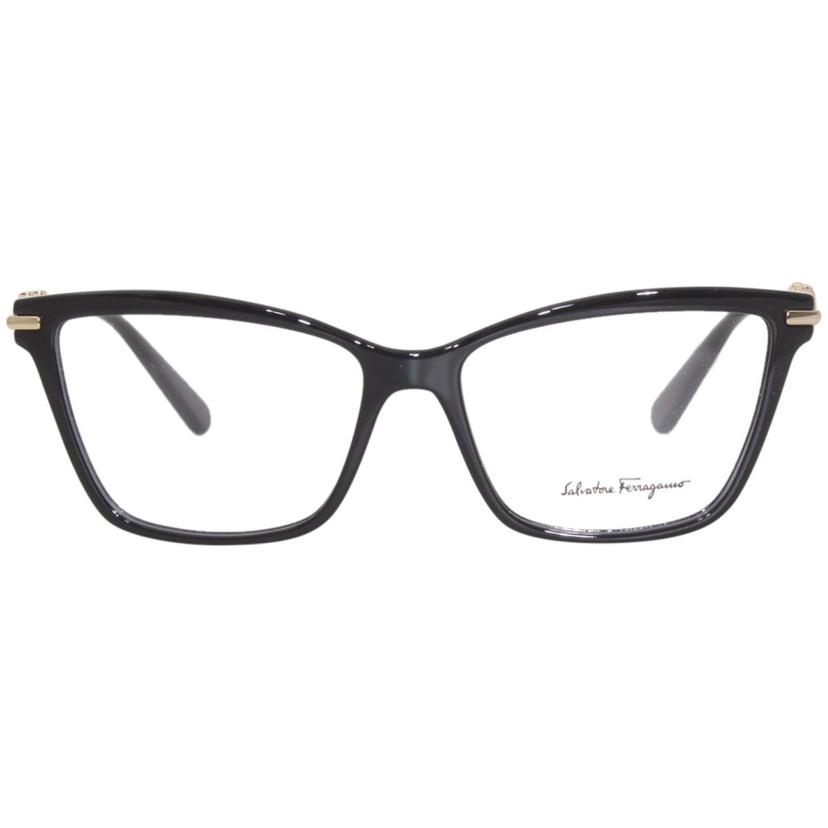 Salvatore Ferragamo SF2921 001 Eyeglasses Women`s Black Full Rim Cat Eye 55mm