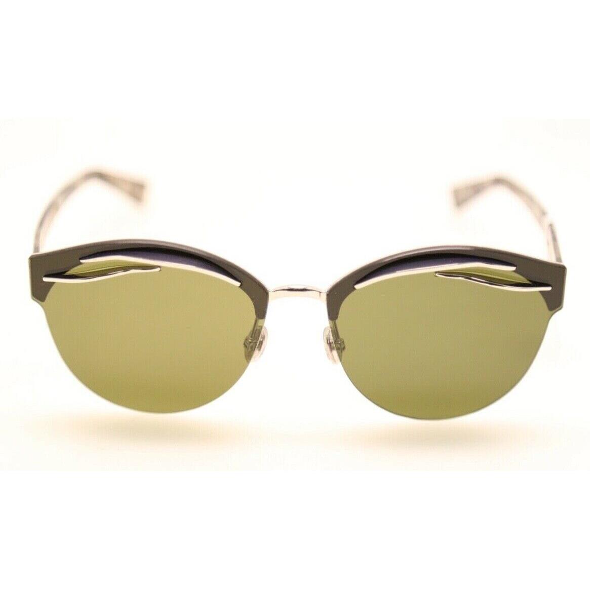 Christian Dior Emprise YL7QT Silver Havana/green 63mm Sunglasses 584