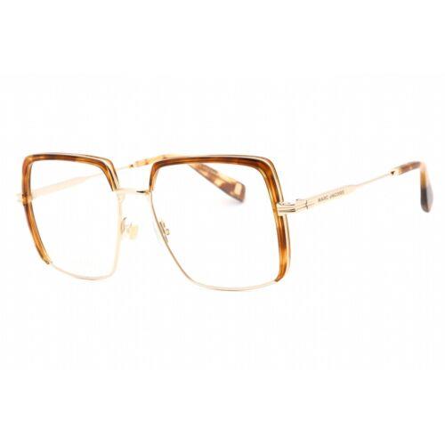 Marc Jacobs Women`s Eyeglasses Gold Havana Metal Square Frame MJ 1067 006J 00