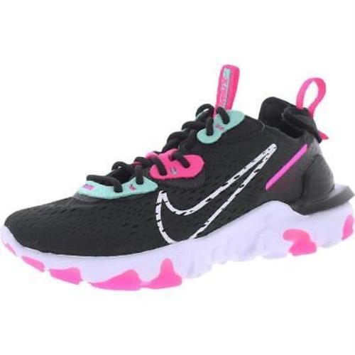 Nike Womens React Vision Trainers Athletic and Training Shoes Sneakers Bhfo 5274 - Dark Smoke Grey/White-Pink Blast