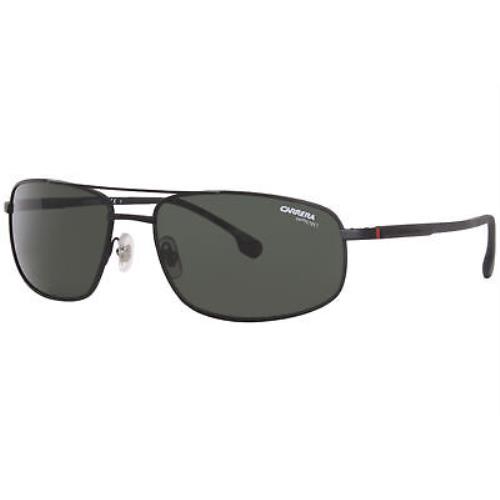 Carrera 8036/S 003QT Sunglasses Men`s Matte Black/polarized Green Lenses 62mm