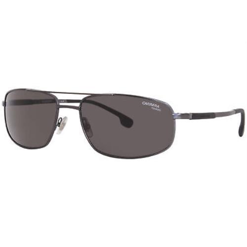 Carrera 8036/S R80M9 Sunglasses Men`s Matte Ruthenium/polarized Grey Lenses 62mm