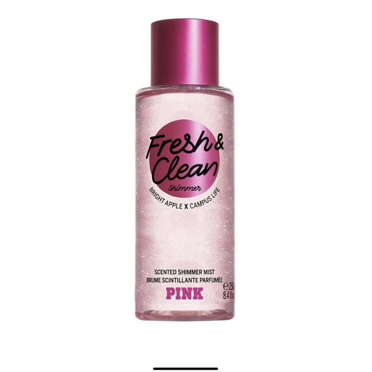 Victorias Secret Pink Fresh Clean Shimmer Fragrance Body Mist Spray 8.4