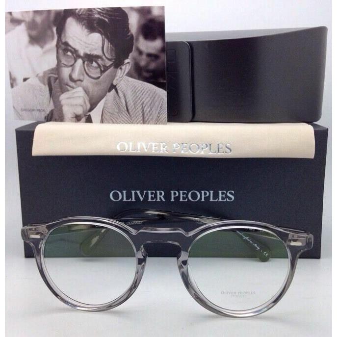 Oliver Peoples Eyeglasses Gregory Peck OV 5186 1484 50-23 Round Workman Grey