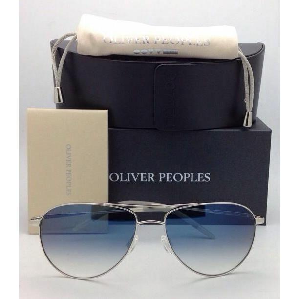 Photochromic Oliver Peoples Sunglasses Benedict OV 1002-S 52413F Silver w/ Blue