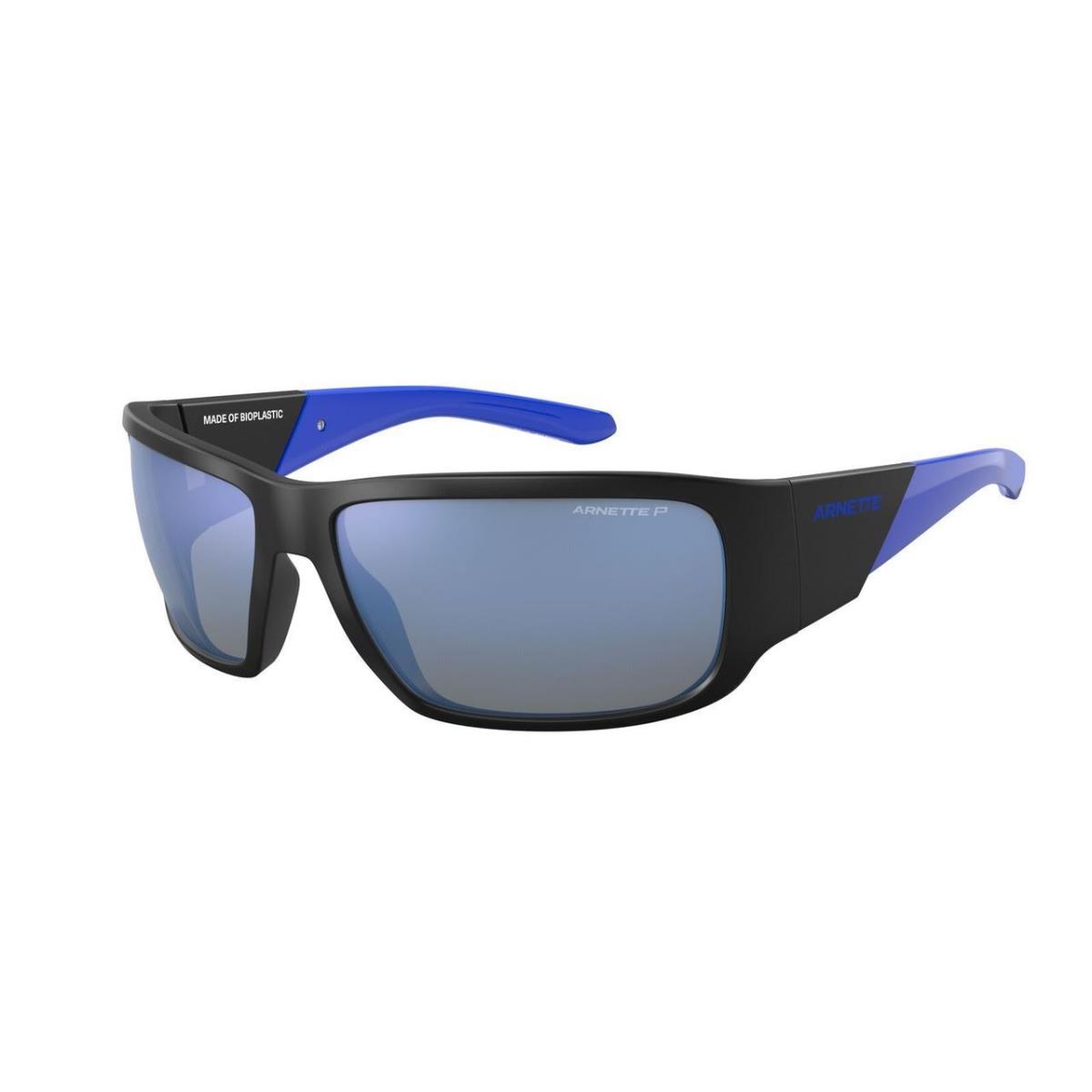 Arnette AN4297 280622 Matte Black Blue Polarized Men`s 64 mm Sunglasses