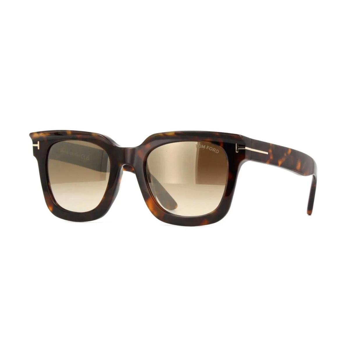 Tom Ford LEIGH-02 FT 1115 Havana/brown Shaded 52G Sunglasses - Frame: Havana, Lens: Brown Shaded