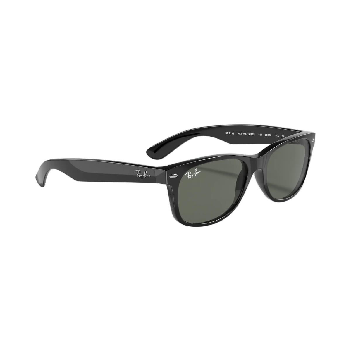 Ray-ban RB2132 Wayfarer Sunglasses - Black Frame G-15 Green Lenses - Frame: Black, Lens: G-15 Green