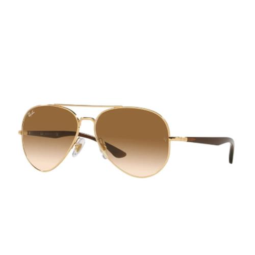 Men`s Ray-ban Gold Metal Frame Brown Lenses Sunglasses RB3675-00151-58