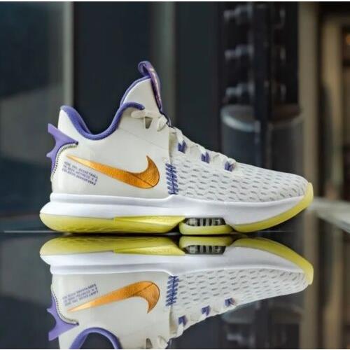 Nike Lebron Witness V Shoes Men`s Size 11 Multicolor Purple Sneakers CQ9380 102