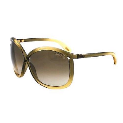 Tom Ford Charlie Sunglasses Olive Frame Gradient Lens FT201 98P 64-12 120